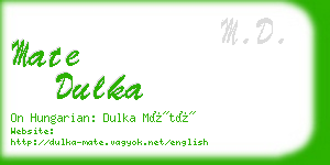 mate dulka business card